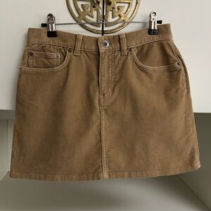 Calvin Klein Tan Corduroy Mini Skirt S